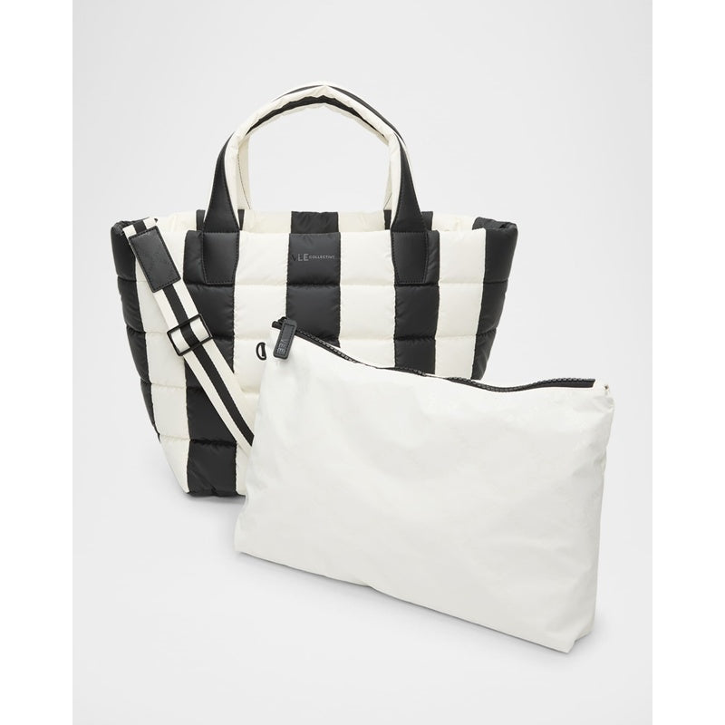 Bolsa Shopper Porter Medium Padded Marshmallow Stripe