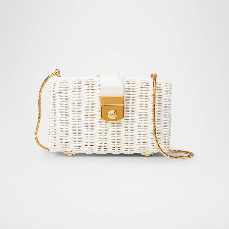 Bolsa Clutch Lock Box Rattan - Mercado de Luxo - O Maior E-Commerce de Bens, Produtos e Serviços de Luxo do Brasil.