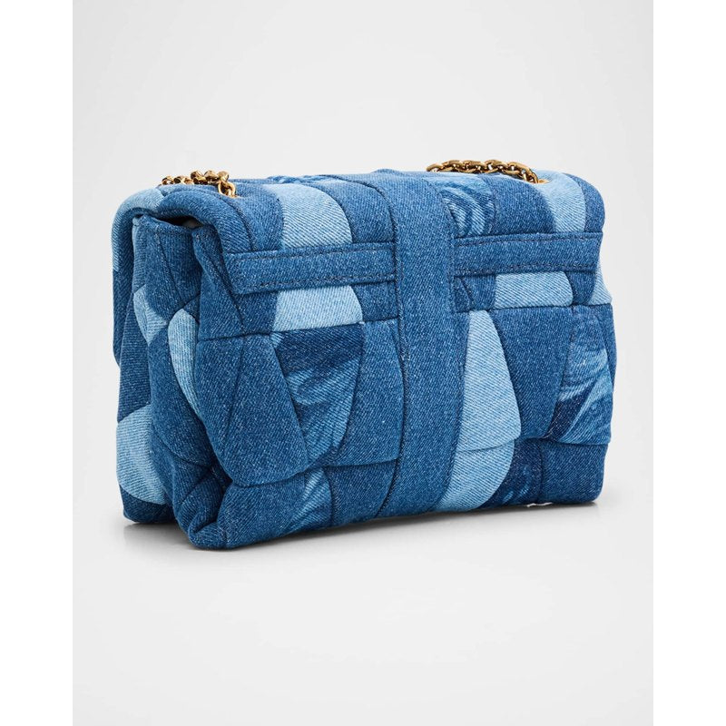 Bolsa Shoulder La Medusa Kleio Quilted Denim