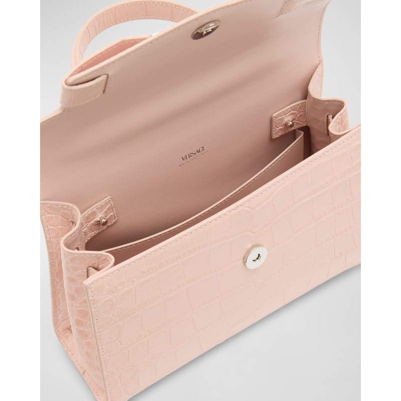 Bolsa Handle Medusa 95 Croc-Embossed