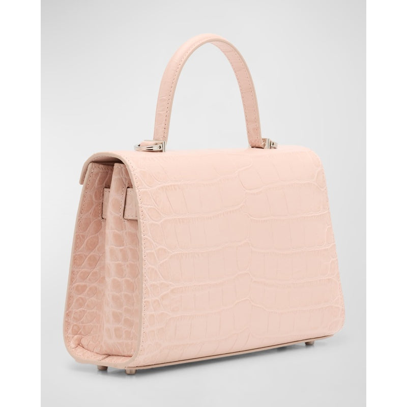 Bolsa Handle Medusa 95 Croc-Embossed