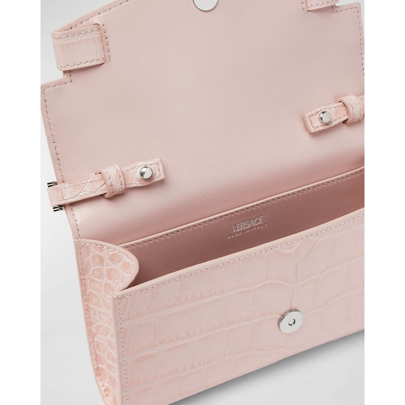 Bolsa Crossbody Medusa 95 Mini Croc-Embossed