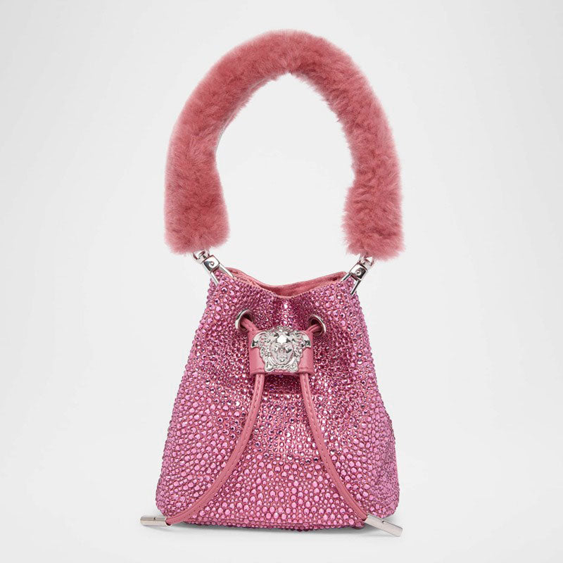 Bolsa Bucket La Medusa Embellished Faux Fur - Mercado de Luxo - O Maior E-Commerce de Bens, Produtos e Serviços de Luxo do Brasil.