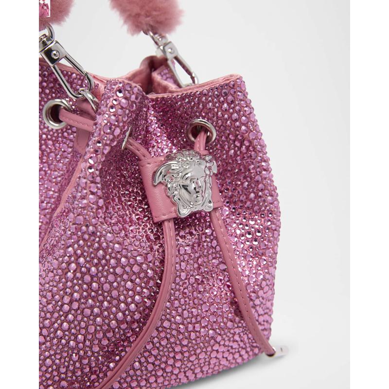 Bolsa Bucket La Medusa Embellished Faux Fur