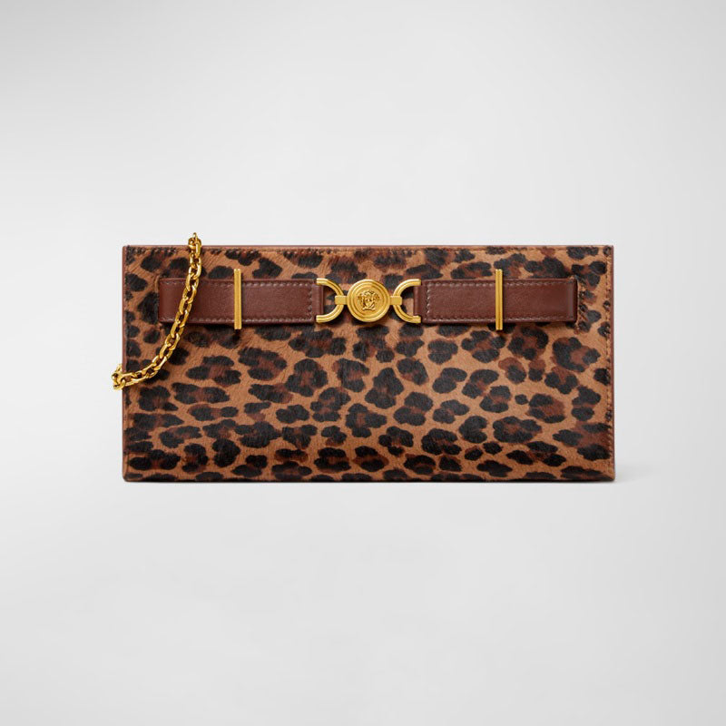 Bolsa Clutch Medusa 95 Leopard Calf Hair - Mercado de Luxo - O Maior E-Commerce de Bens, Produtos e Serviços de Luxo do Brasil.