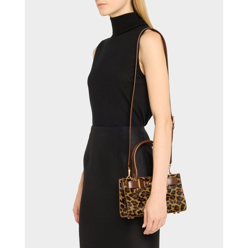 Bolsa Shopper Medusa 95 Small Leopard Calf Hair
