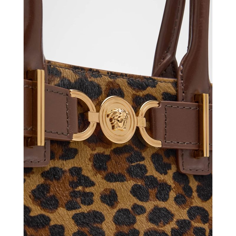 Bolsa Shopper Medusa 95 Small Leopard Calf Hair