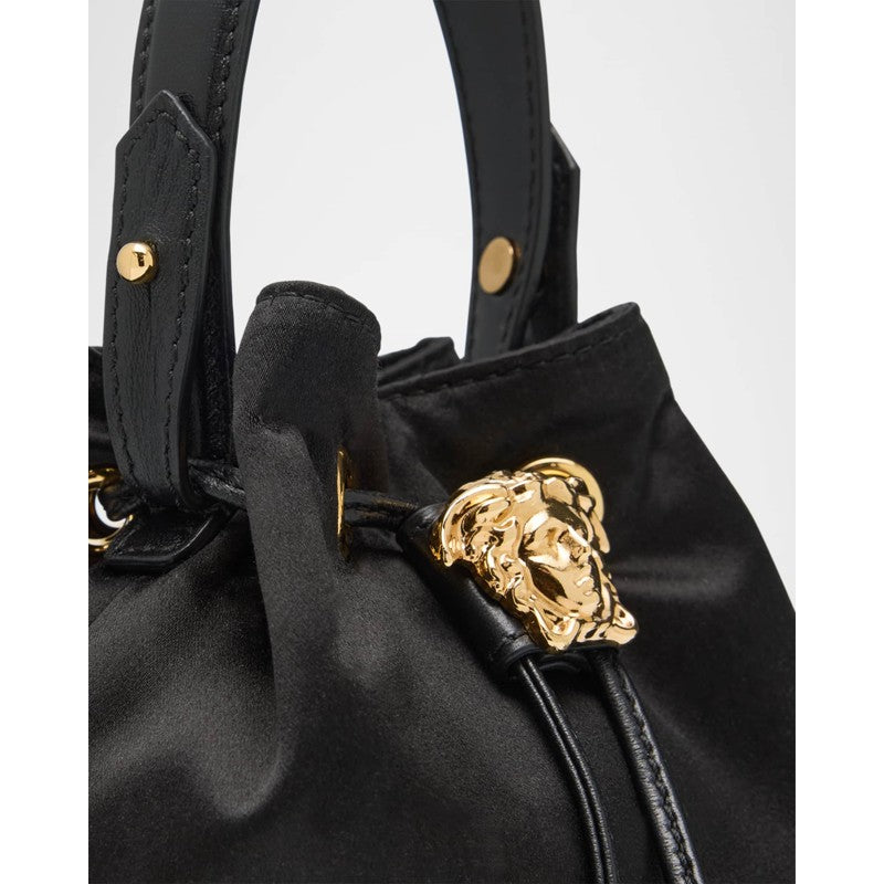 Bolsa Bucket La Medusa Drawstring Satin