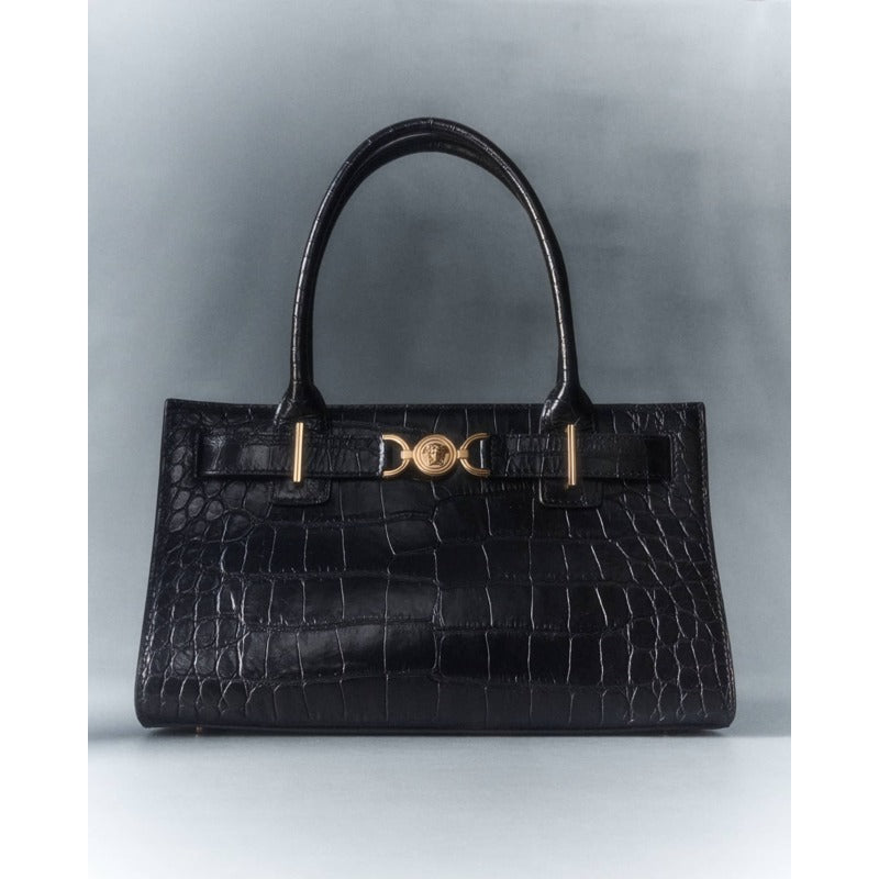 Bolsa Shopper Medusa 95 Medium Croc-Embossed