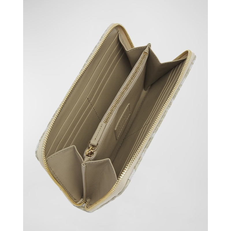 Bolsa Wallet Zip Jacquard Embroidered Long