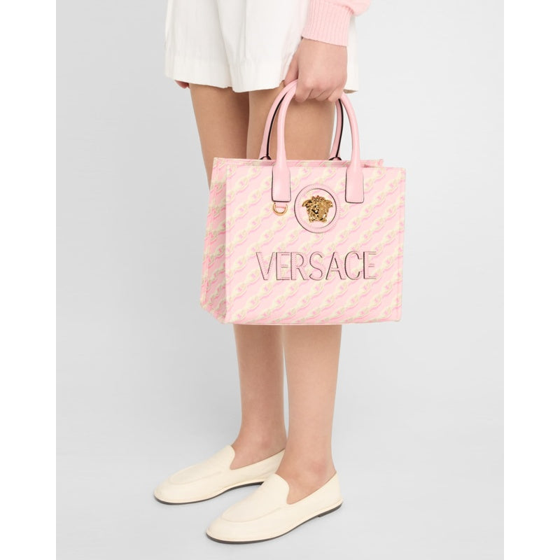 Bolsa Shopper La Medusa Chain-Print Canvas