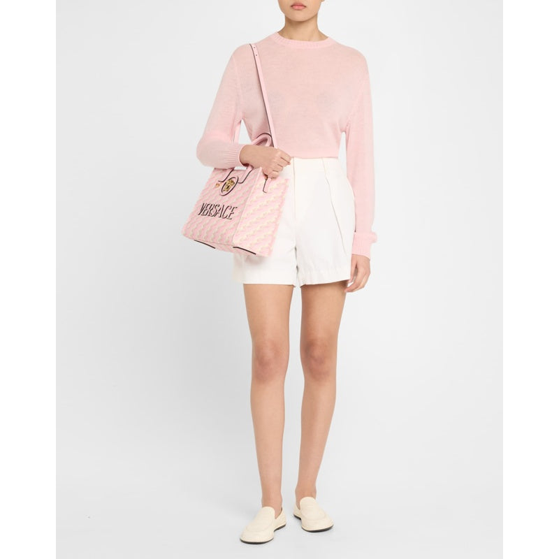 Bolsa Shopper La Medusa Chain-Print Canvas