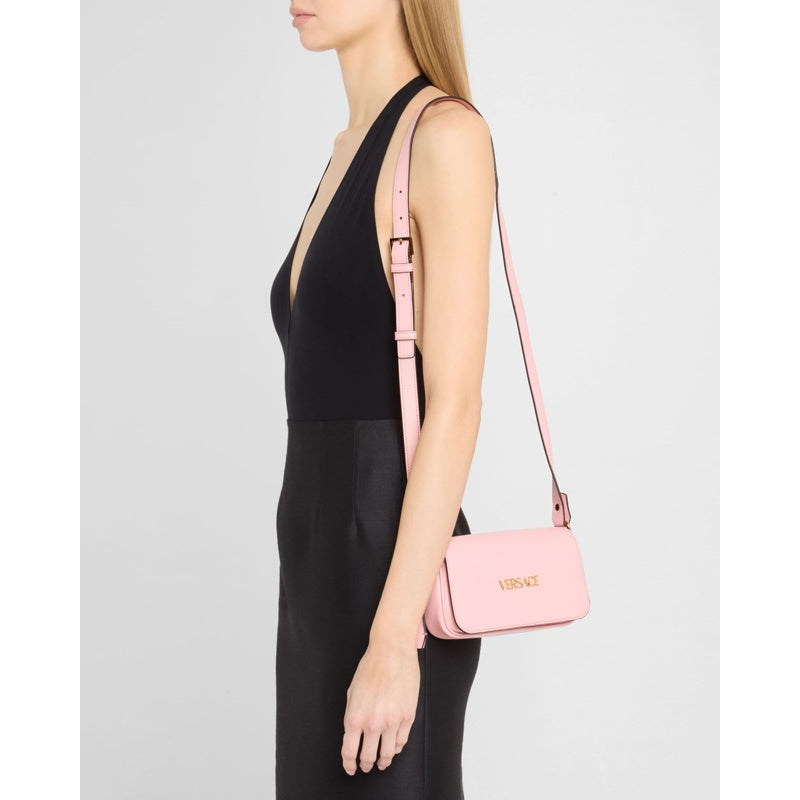 Bolsa Crossbody Versace Tag Mini Flap