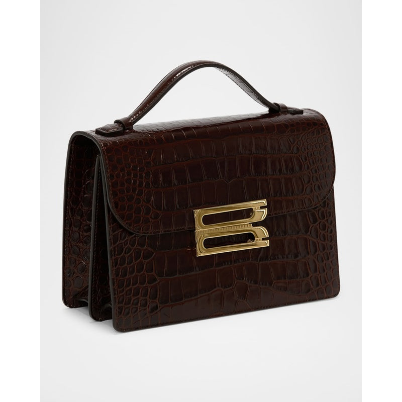 Bolsa Shoulder The Dorian Croc-Embossed