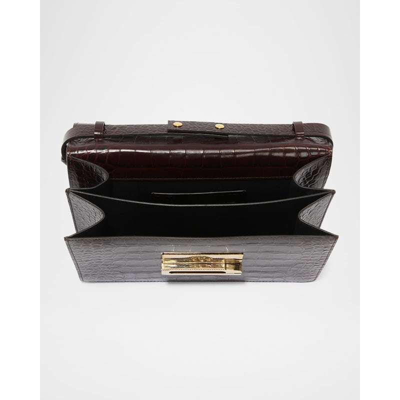 Bolsa Shoulder The Dorian Croc-Embossed