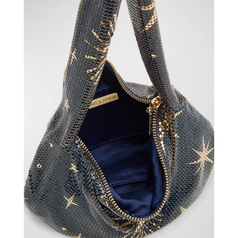 Bolsa Shoulder Diana Star-Print Mesh