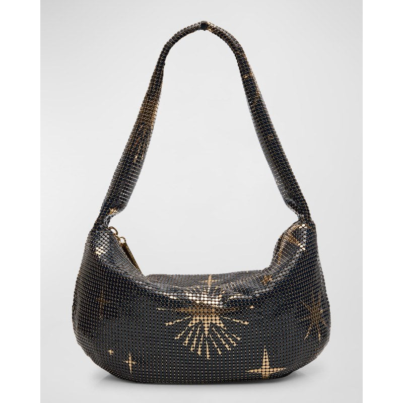 Bolsa Shoulder Diana Star-Print Mesh