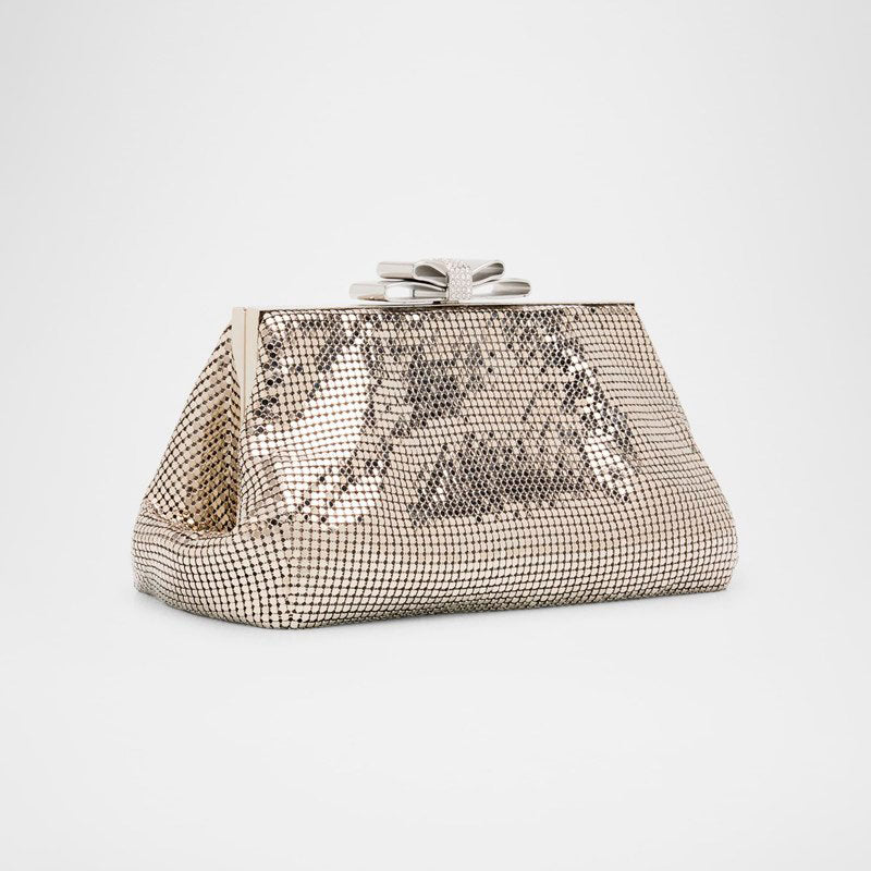 Bolsa Clutch Blake Bow Mesh Brass - Mercado de Luxo - O Maior E-Commerce de Bens, Produtos e Serviços de Luxo do Brasil.