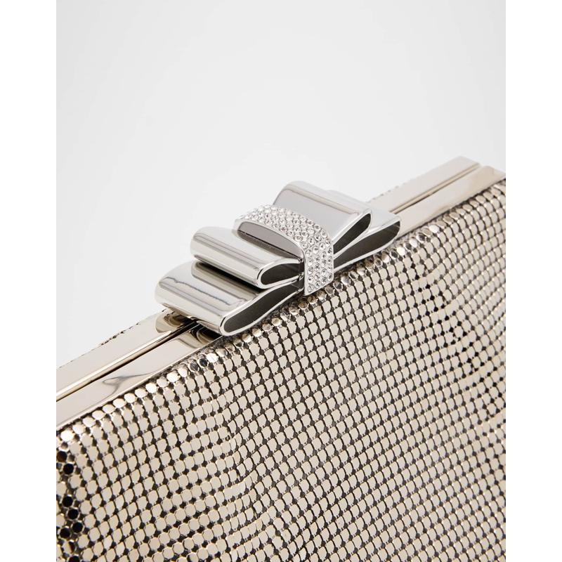 Bolsa Clutch Blake Bow Mesh Brass
