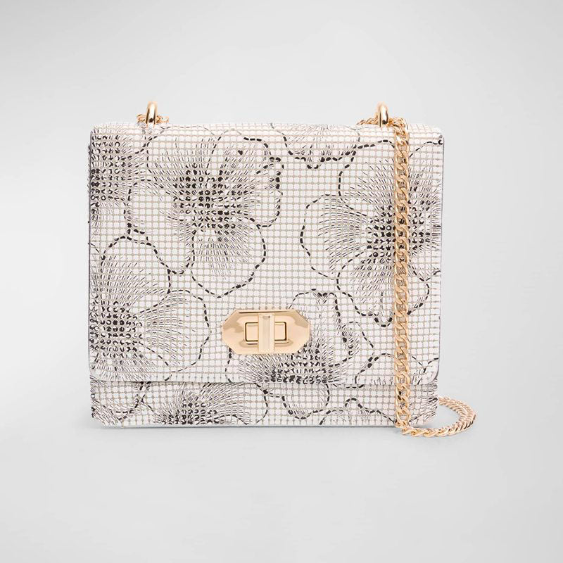 Bolsa Clutch Mesh Floral Suede - Mercado de Luxo - O Maior E-Commerce de Bens, Produtos e Serviços de Luxo do Brasil.