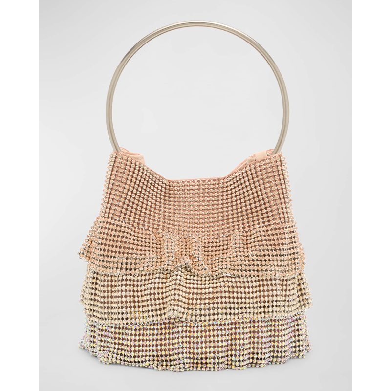 Bolsa Crossbody Ruffled Crystal