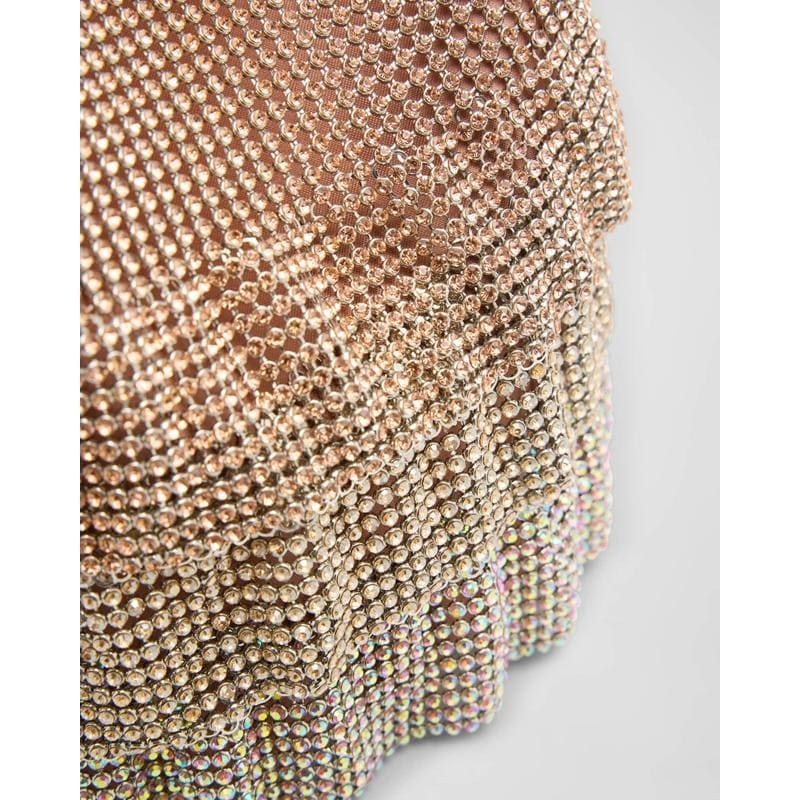 Bolsa Crossbody Ruffled Crystal