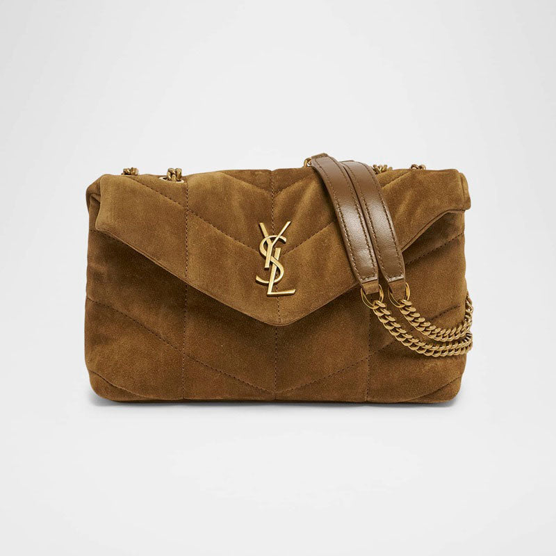 Bolsa Crossbody Lou Puffer Toy YSL in Quilted Suede - Mercado de Luxo - O Maior E-Commerce de Bens, Produtos e Serviços de Luxo do Brasil.