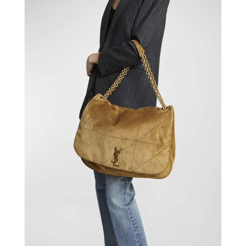 Bolsa Shoulder Jamie 4.3 Maxi YSL in Quilted Suede