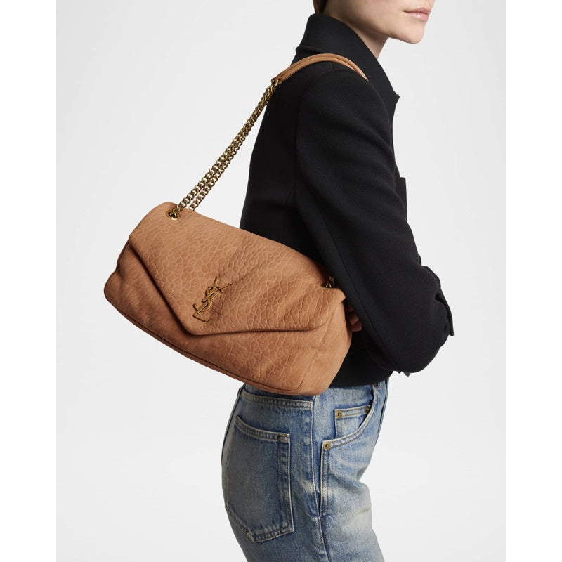 Bolsa Shoulder Calypso Medium YSL in Grained Nubuck