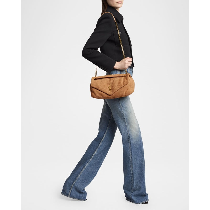 Bolsa Shoulder Calypso Medium YSL in Grained Nubuck