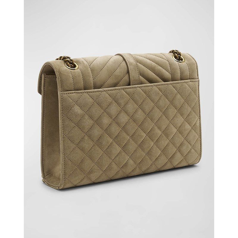 Bolsa Shoulder Envelope Triquilt Medium YSL in Suede