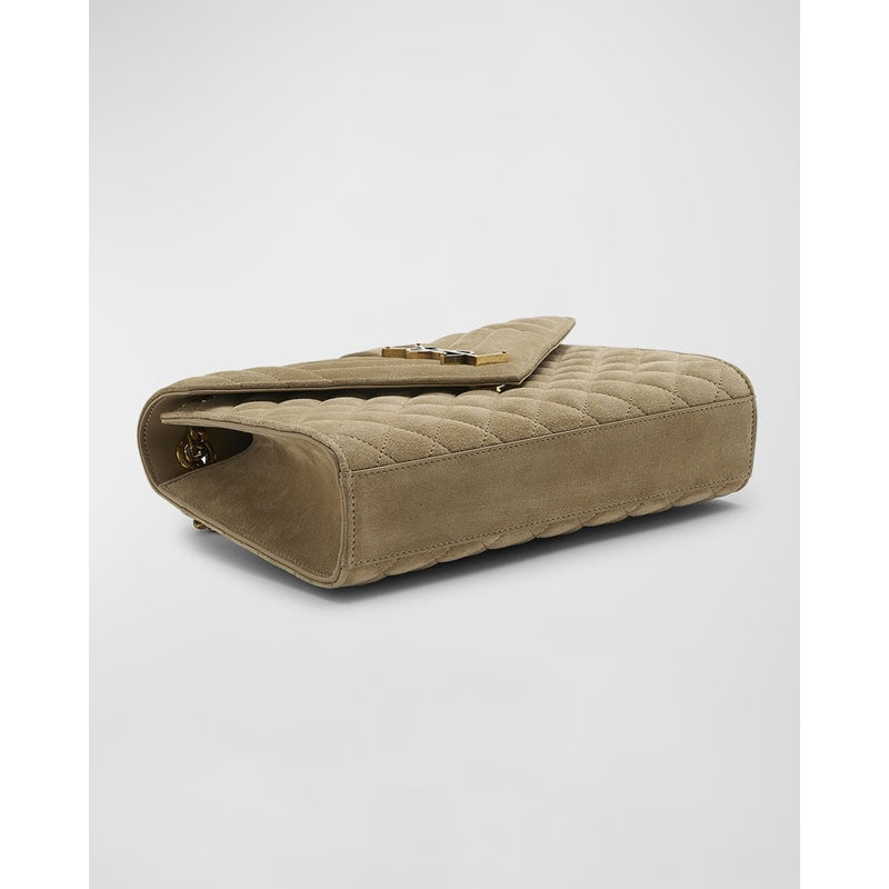 Bolsa Shoulder Envelope Triquilt Medium YSL in Suede