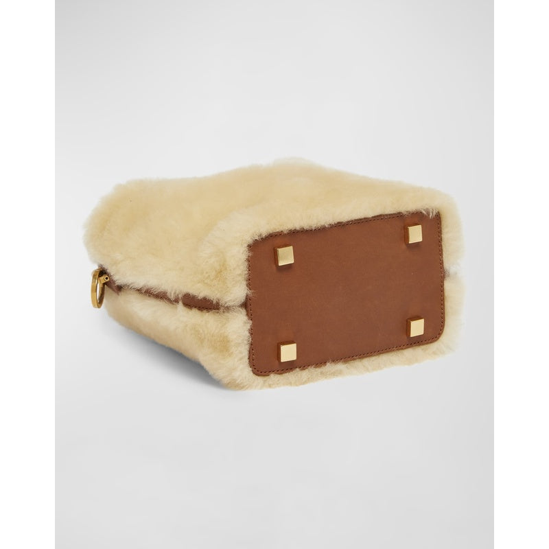 Bolsa Bucket Le 37 Mini YSL in Lamb Shearling Fur