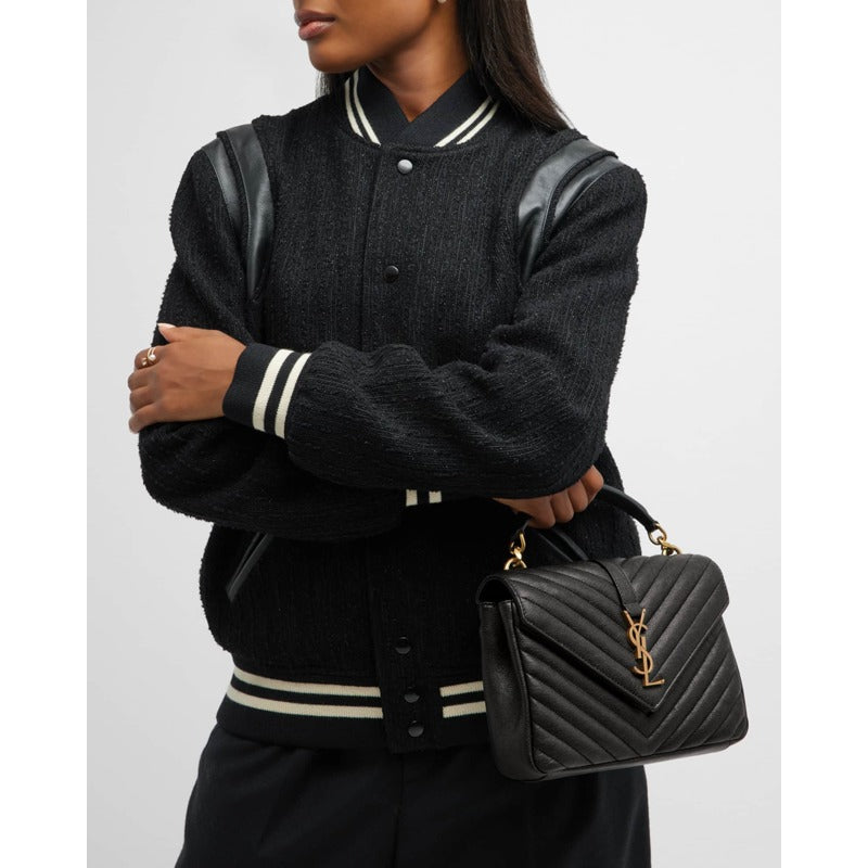Bolsa Shoulder College Medium Flap YSL in Quilted