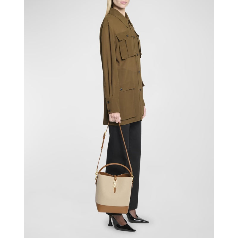 Bolsa Bucket Le 37 YSL in Canvas and