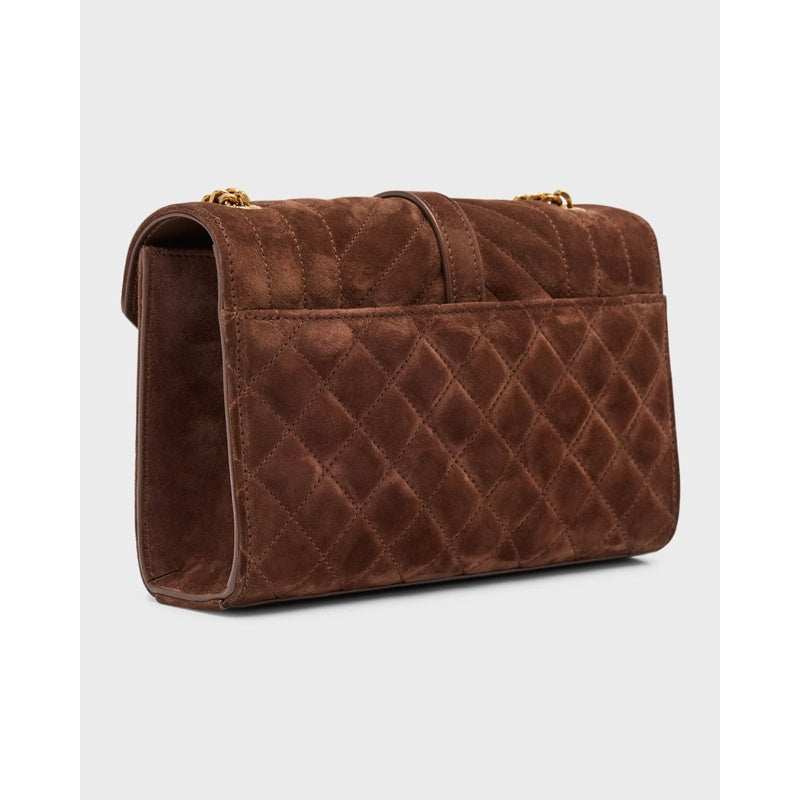 Bolsa Crossbody Envelope Triquilt Small YSL in Suede