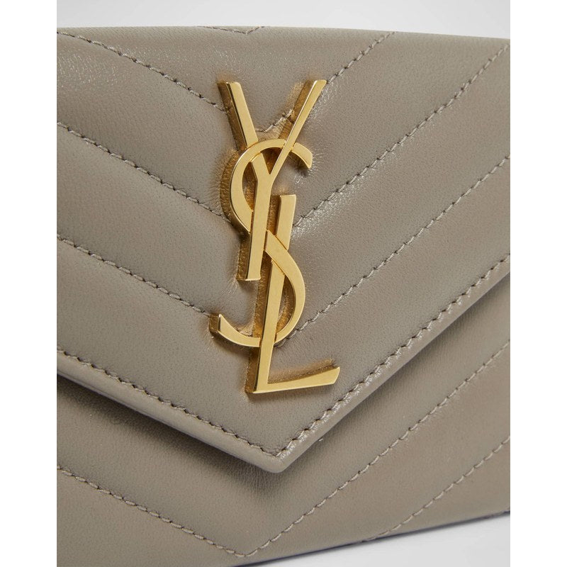 Bolsa Wallet YSL Monogram Small Flap in Smooth
