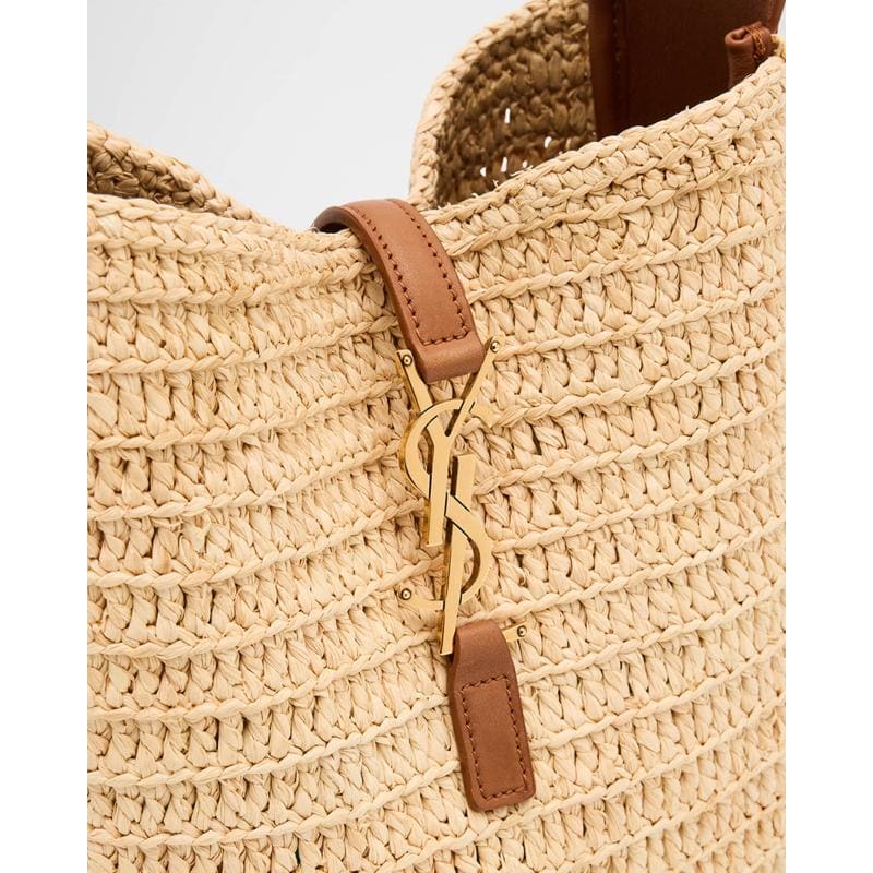 Bolsa Beach Le 5 A 7 Small YSL in Raffia and