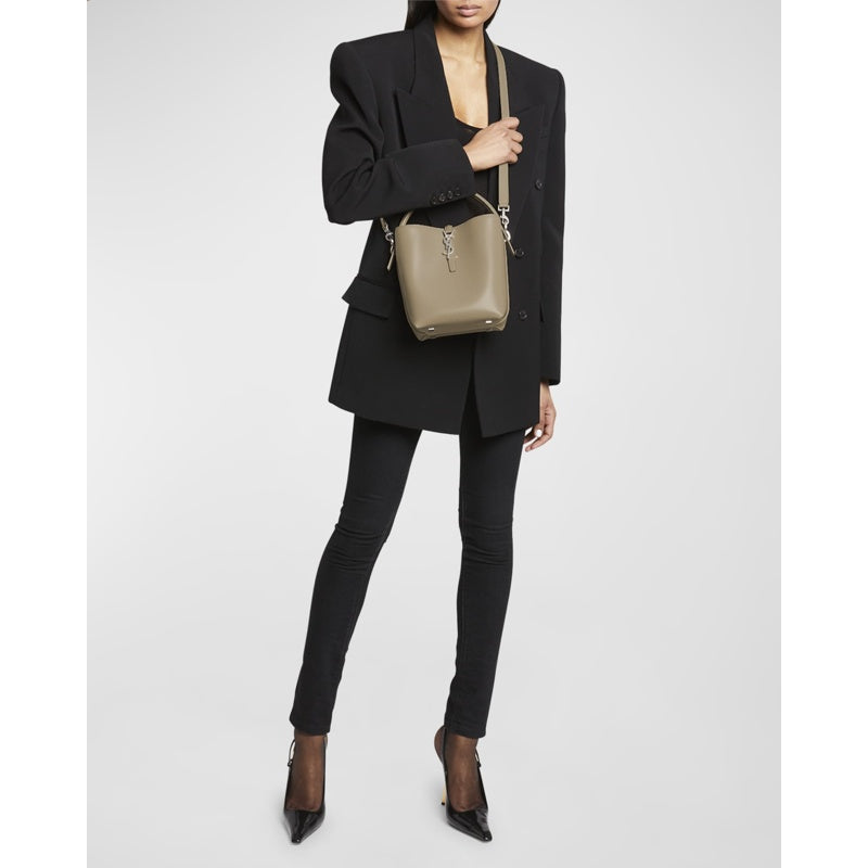 Bolsa Bucket Le 37 Small YSL in Spazzolato