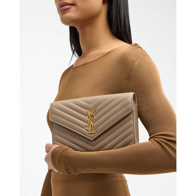 Bolsa Crossbody YSL Monogram Large on Chain in Smooth