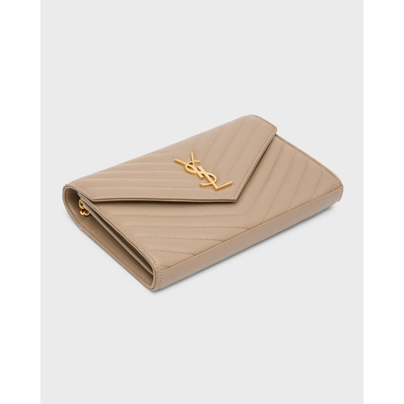 Bolsa Crossbody YSL Monogram Large on Chain in Smooth