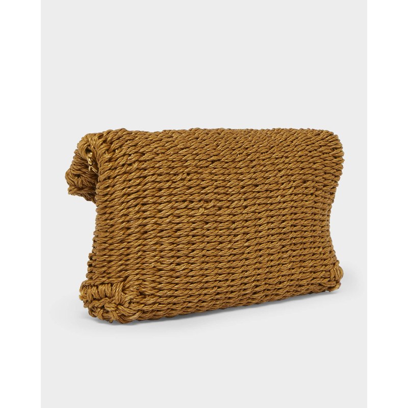 Bolsa Beach Cassandre Small YSL  in Raffia