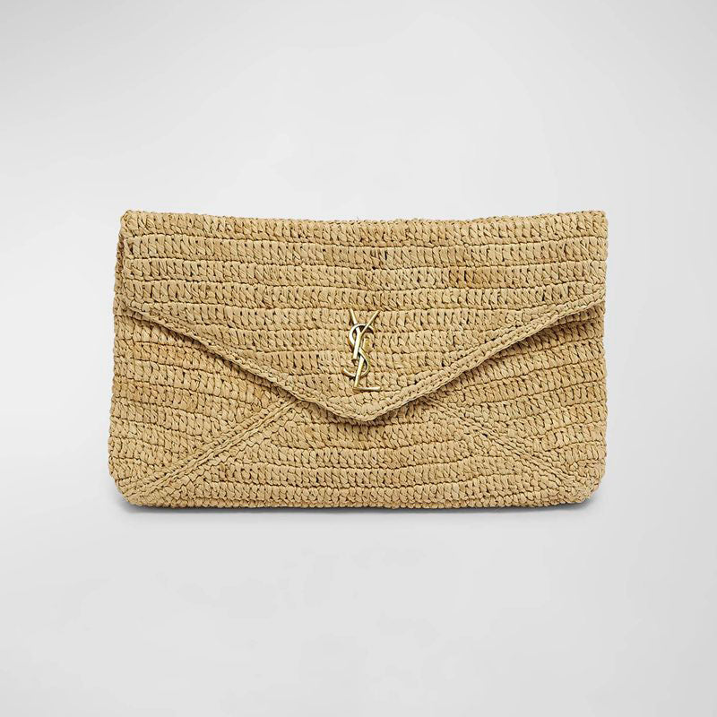 Bolsa Beach Large YSL Envelope  in Raffia & - Mercado de Luxo - O Maior E-Commerce de Bens, Produtos e Serviços de Luxo do Brasil.