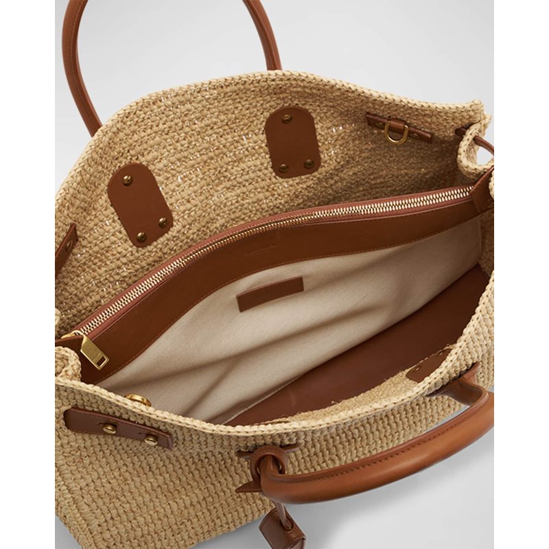 Bolsa Handle Sac De Jour Medium in Raffia