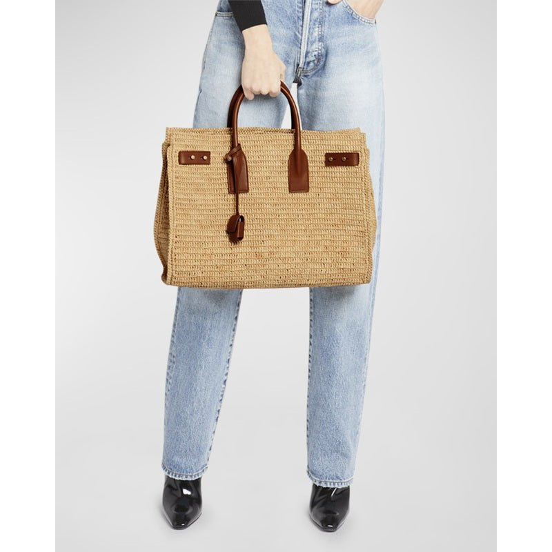 Bolsa Handle Sac De Jour Medium in Raffia