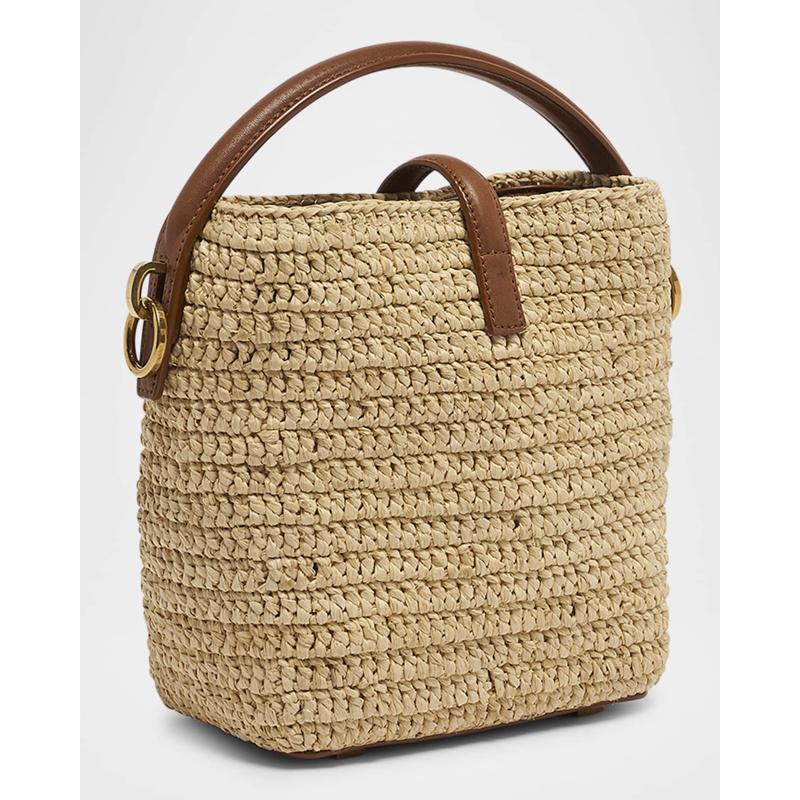 Bolsa Beach Le 37 Mini YSL in Raffia and