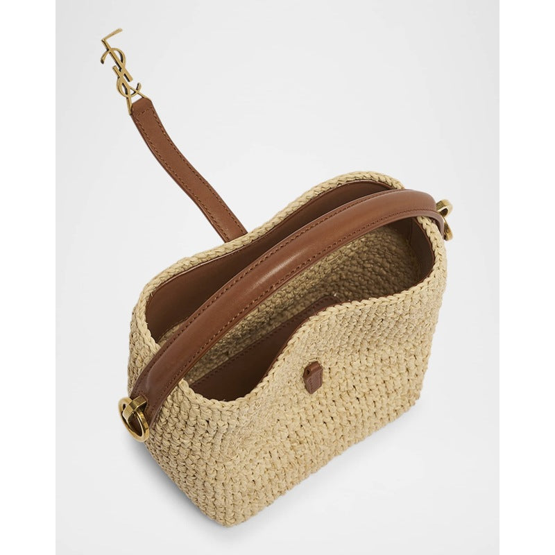 Bolsa Beach Le 37 Mini YSL in Raffia and