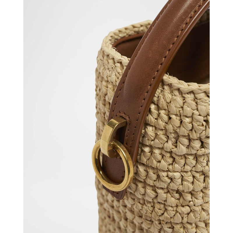 Bolsa Beach Le 37 Mini YSL in Raffia and