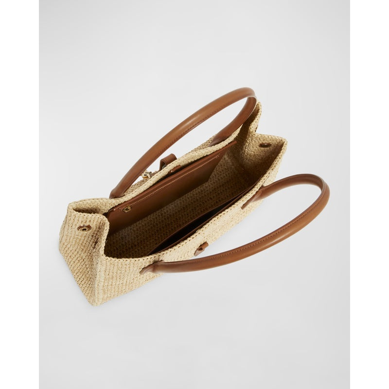Bolsa Shopper YSL in Raffia