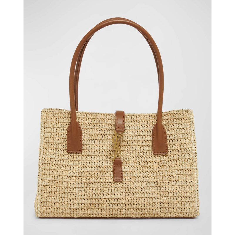 Bolsa Shopper YSL in Raffia